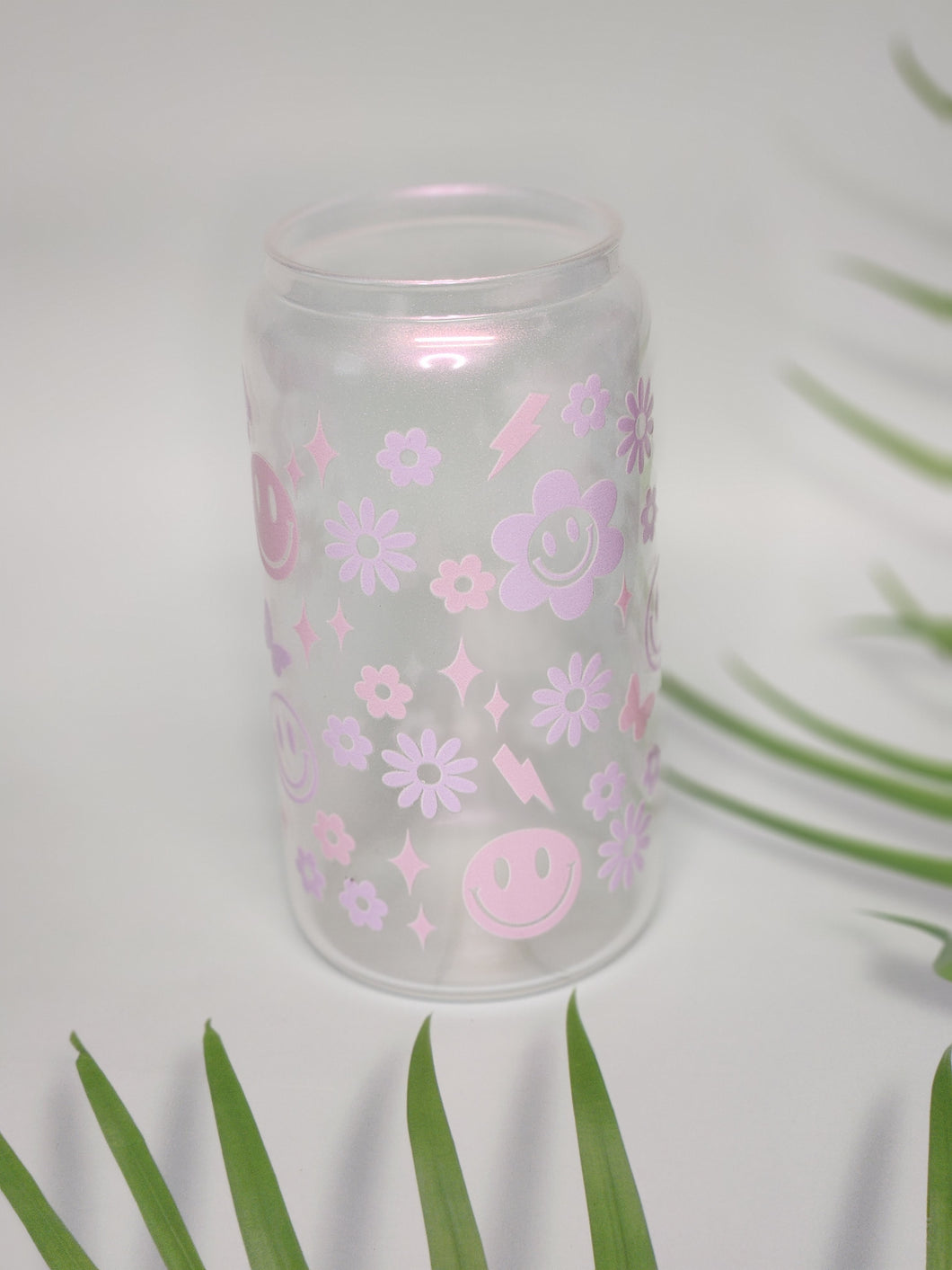 Pink & purple smiley cup