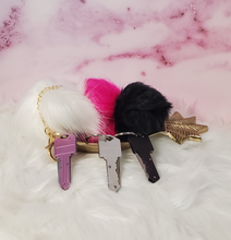 Load image into Gallery viewer, Cute Key knife Keychain with pompom
