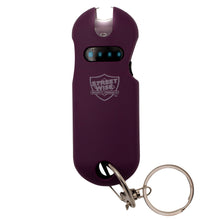 Load image into Gallery viewer, Plum( dark purple) Smart Self defense keychain stun gun
