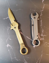 Load image into Gallery viewer, wrench shaped folding knife unique gift
